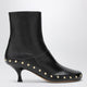 Chloé Junie Hammered Leather Ankle Boots In Black