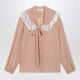 Chloé Biscuit Pink Silk And Lace Shirt