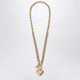 Chloé Gold/Ivory Heart Chain Necklace