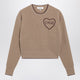 Chloé Light Brown Wool And Cashmere Logo Sweater