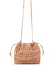 Chloé Mini Summer Banana Drawstring Shoulder Bag In Raffia