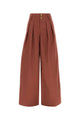 Chloé Red Cotton Wide-Leg Pant