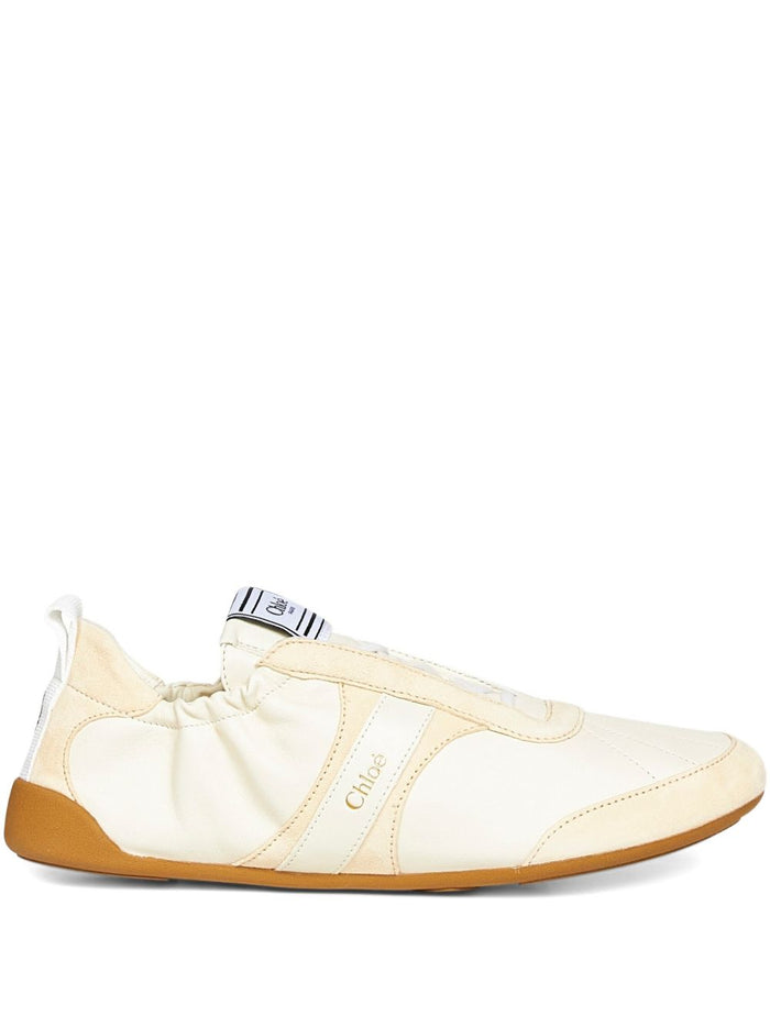 Chloé Natural Sneaker Camel Sole Gold Logo