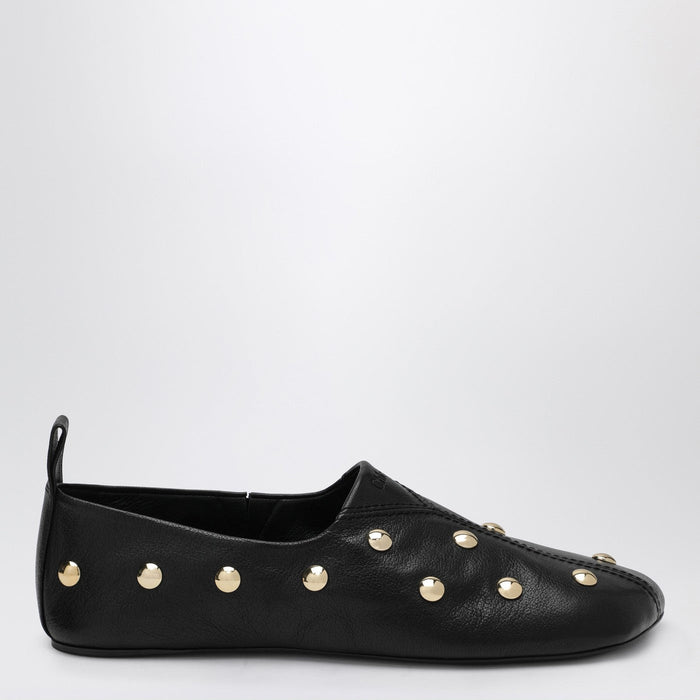 Chloé Black Rita Ballerinas In Studded Leather