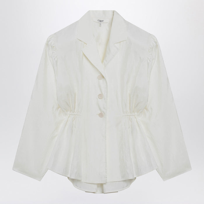 Chloé Ivory Silk-Blend Blouse