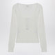 Chloé White Henley Cotton Jersey Top