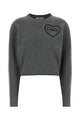 Chloé Chloé Cropped Knit Sweater With Heart Logo