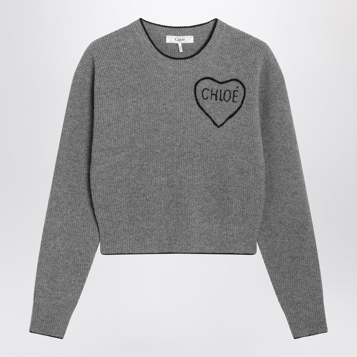 Chloé Gray Wool And Cashmere Sweater