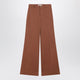 Chloé Flared Cotton Trousers In Nougat Colour