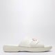Chloé Poolette Clogs In Ivory Woven Linen