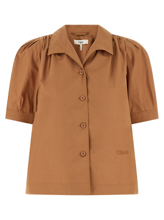 Chloé Logo Embroidery Shirt