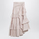 Chloé Long Ruffled Cotton Poplin Skirt In Pink