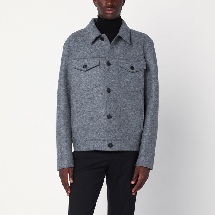 Harris Wharf London Light Grey Wool Jacket