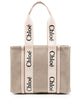 Chloé Woody Linen Tote Bag