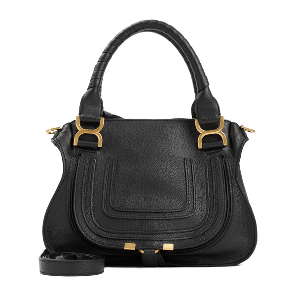 Chloé Black Leather Small Marcie Handbag