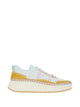 Chloé Nama Lace-Up Round-Toe Sneakers