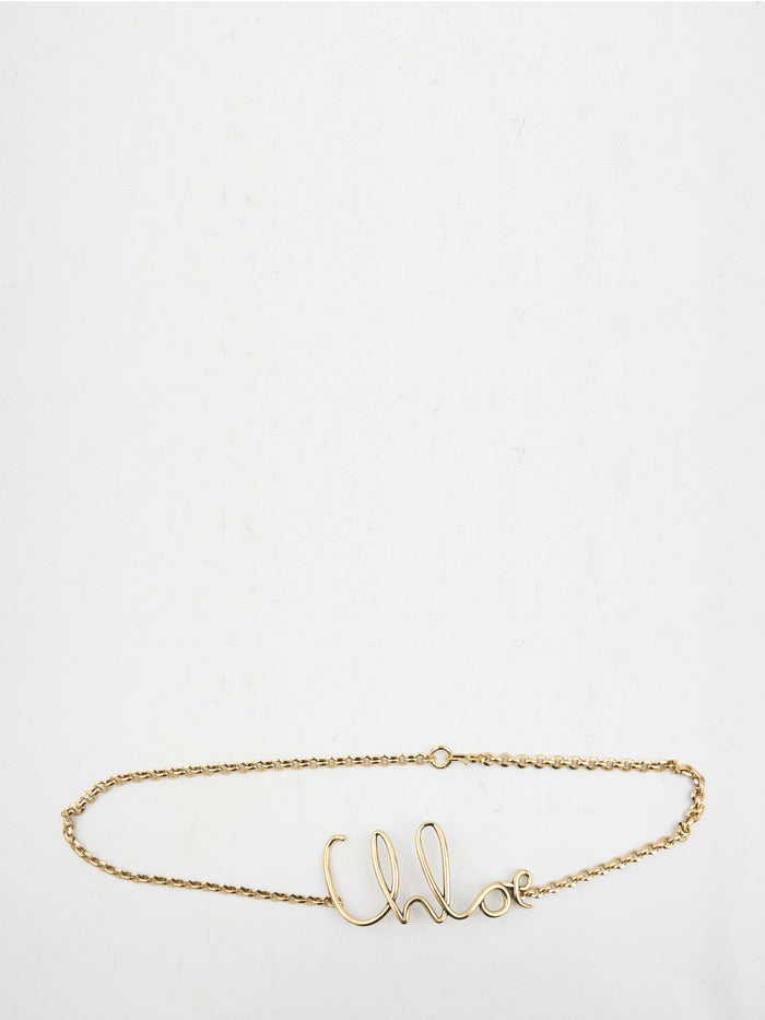 Chloé Gold Chain Belt With Logo