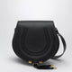 Chloé Black Saddle Marcie Bag In Grained Leather