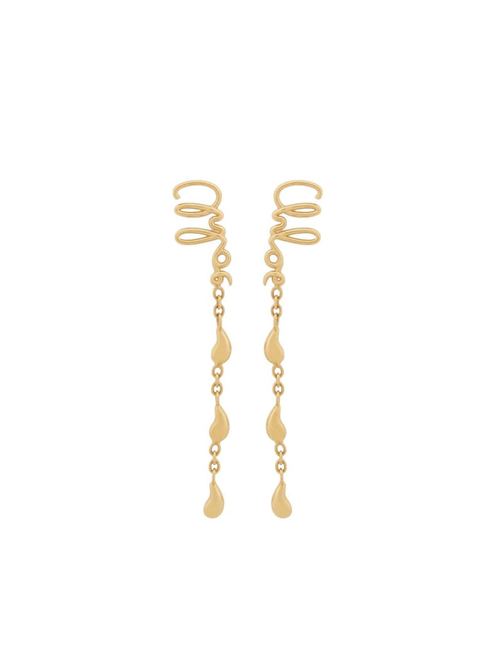 Chloé Vintage Gold Brass Earrings