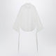 The Frankie Shop Verlin Sheer Chiffon Shirt With Tie Cuffs In White