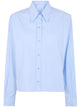 The Frankie Shop Light Blue Arlen Cotton Boxy Shirt