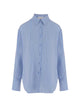 The Frankie Shop Light Blue Viscose Polyamide Shirt
