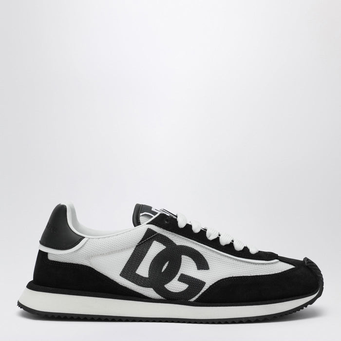 Dolce&Gabbana White And Black Dg Cushion Sneakers