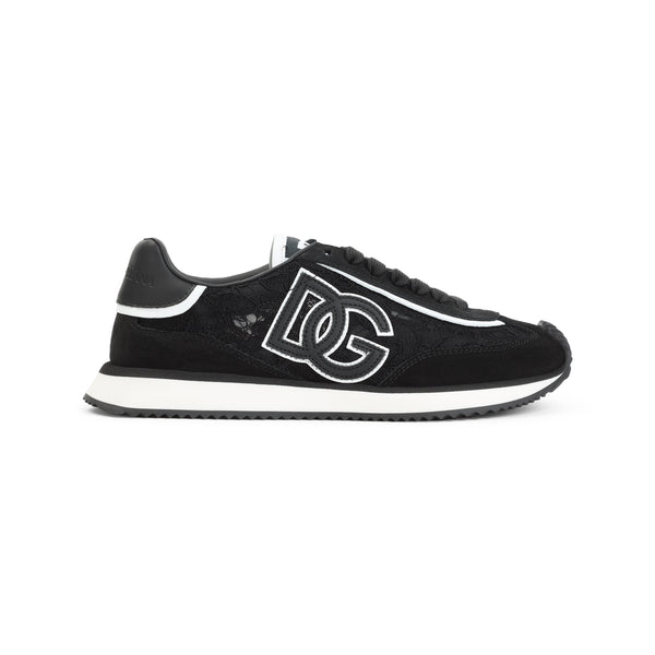 Dolce & Gabbana Dg Cushion Lace-Detailed Suede Sneakers