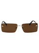 Calvin Klein Jeans Gold/Brown Metal Sunglasses