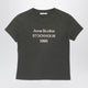 Acne Studios Fitted Logo T-Shirt In Faded Black