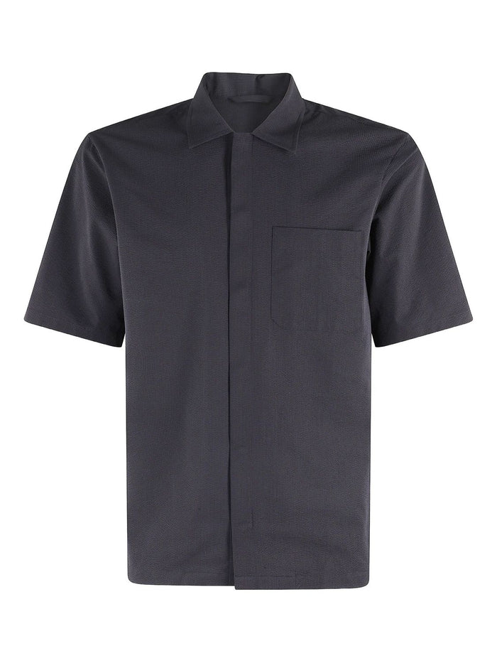 Herno Bowling Blu Navy Polyester Shirt