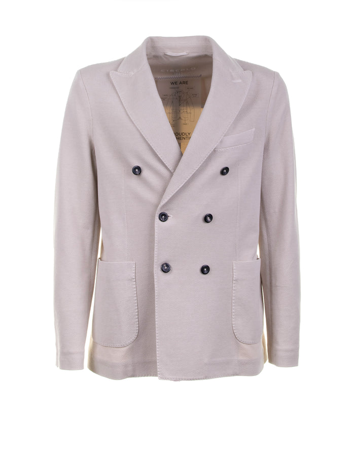 Circolo 1901 Circolo 1901 Double Breasted Coconut Oxford Jacket