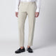 Pt01 Beige Slimfit Cottonblend Trousers