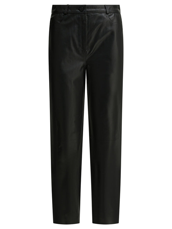 Loulou De Saison Black Lambskin Trousers