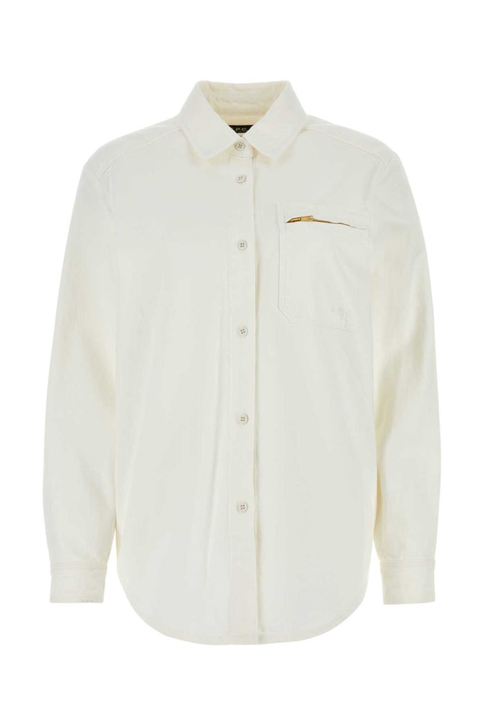 A.p.c. White Denim Tina Shirt