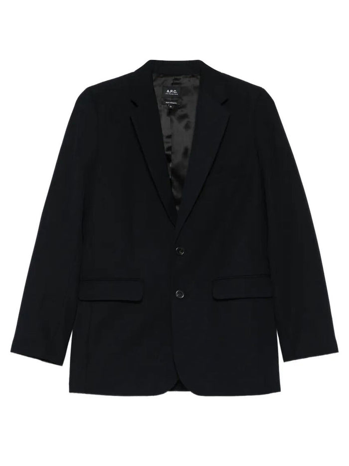 A.p.c. Single-Breasted Wool Blend Blazer