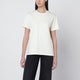 A.p.c. Tshirt With Crew Neck In Ecru With Logo