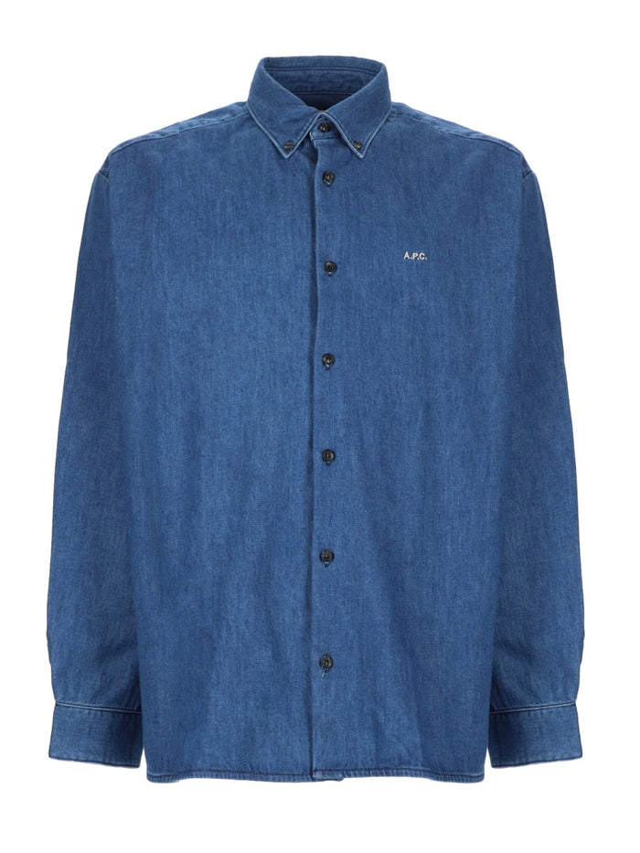A.p.c. Blue Cotton Shirt