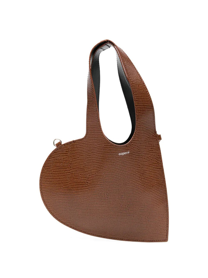 Coperni Lizard Print Mini Heart Crossbody