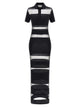 Coperni 'Striped Sheer Polo' Dress
