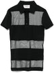 Coperni "Striped Sheer" Polo Top