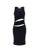 Coperni Black Sleeveless Cut-Out Dresses