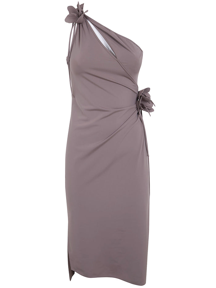 Coperni Asymmetric Mini Flower Gown
