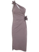 Coperni Asymmetric Mini Flower Gown