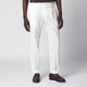 Pt01 White Cotton Trousers