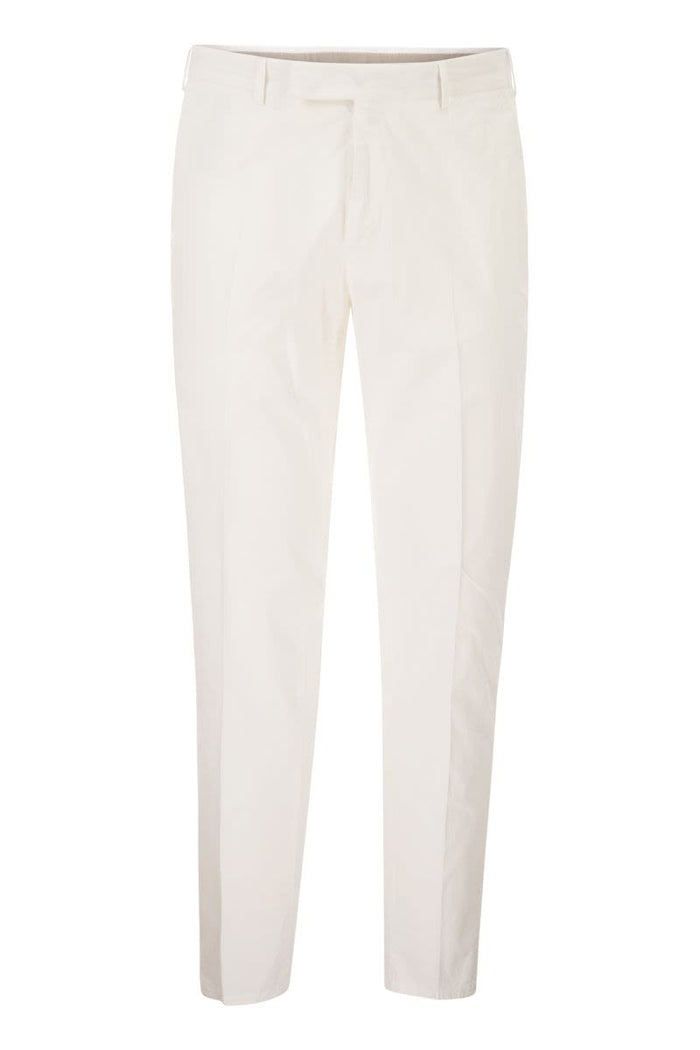 Pt Torino Stretch Cotton Tailored Trousers