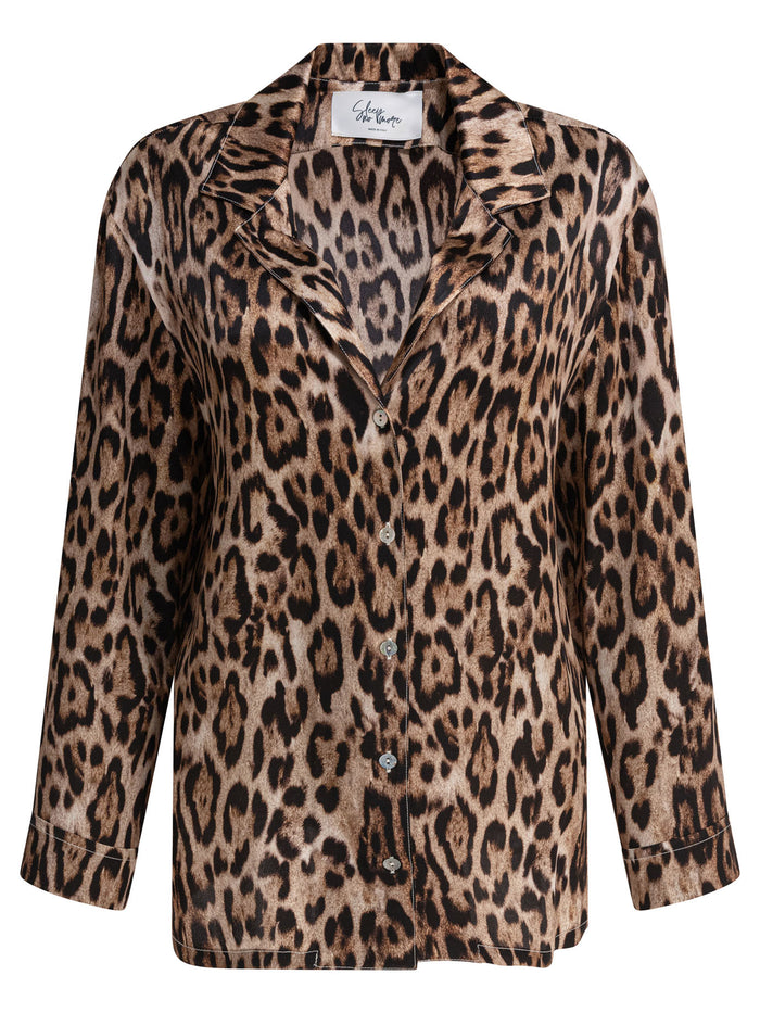 Sleep No More Brown Silk Shirt