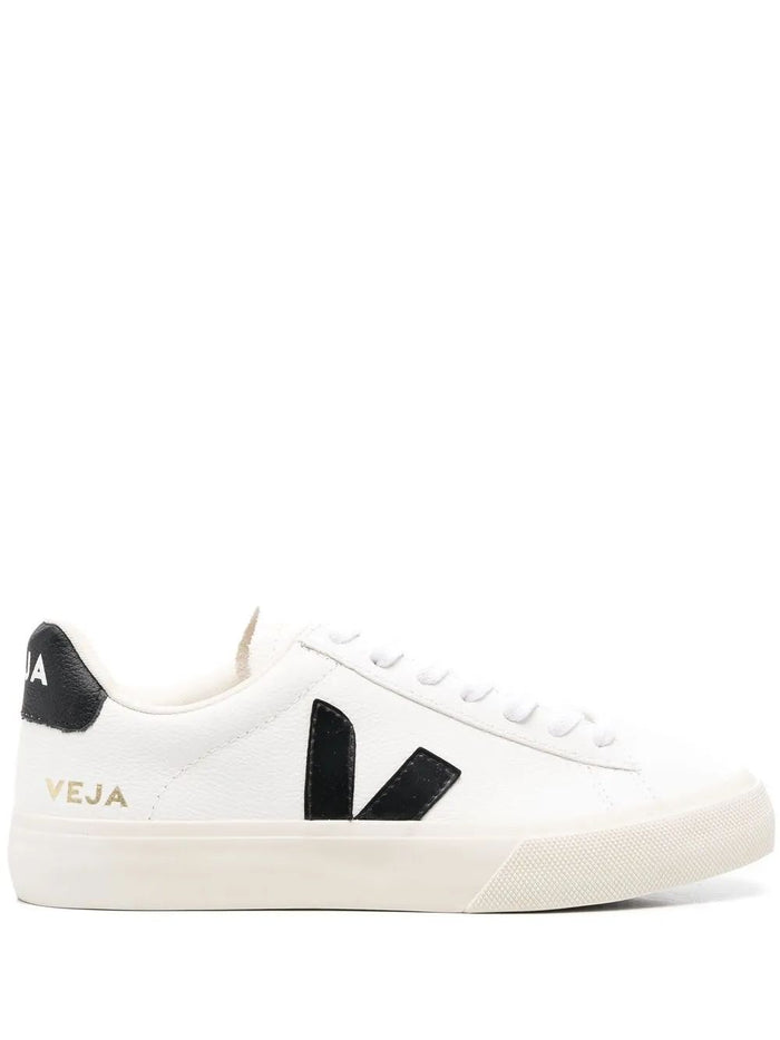 Veja White Field Sneaker Heel Black Logo