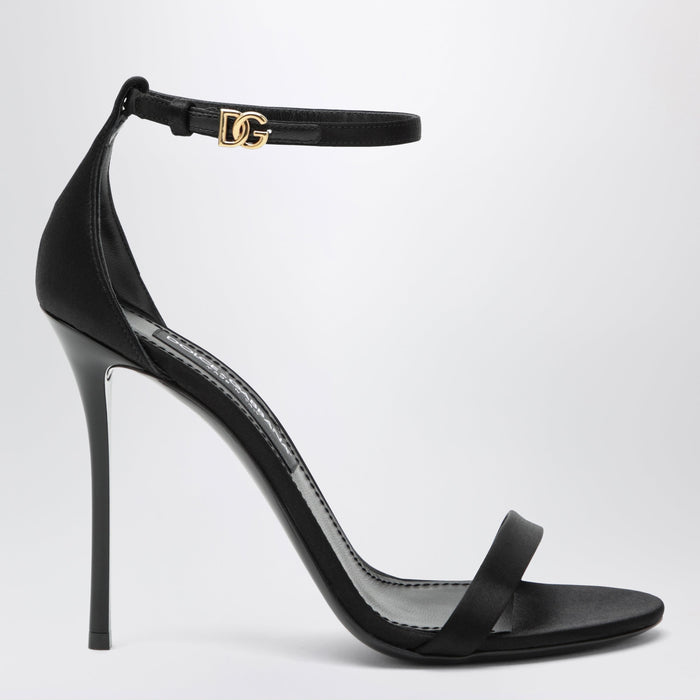 Dolce&Gabbana Keira Sandal In Black Satin