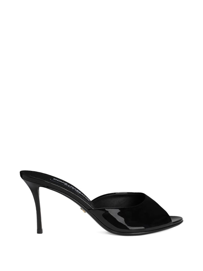 Dolce & Gabbana Black Keira Patent Mules